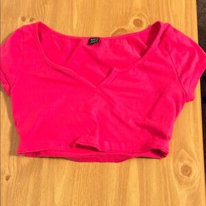 Vibrant Pink Crop Top for Women